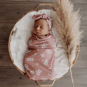 Snuggle Hunny Kids - Daisy Snuggle Swaddle & TopKnot Set