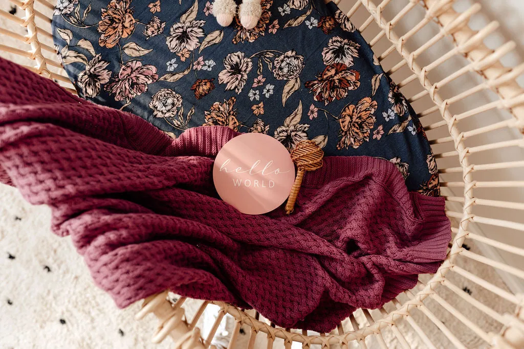 Snuggle Hunny - Organic Diamond Knit Baby Blanket - Mauve