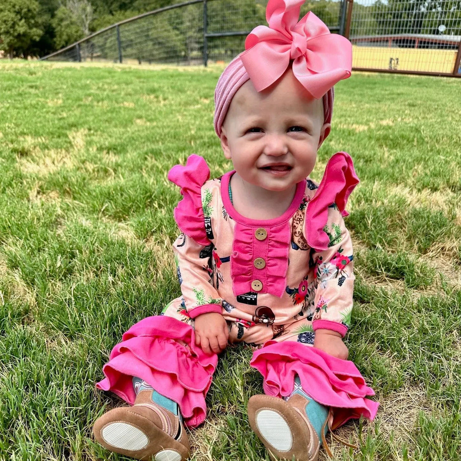 Steer Head long Sleeve Romper Baby (0M-2T)