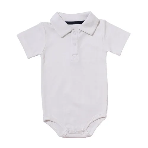 Summer Baby Boy Girl Rompers Turn-down Collar Infant Newborn Cotton