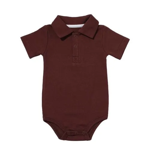 Summer Baby Boy Girl Rompers Turn-down Collar Infant Newborn Cotton