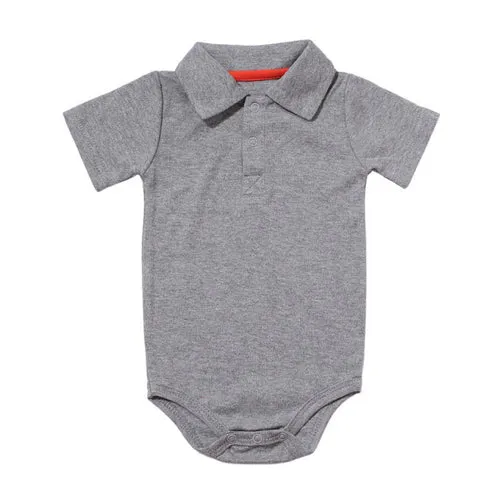 Summer Baby Boy Girl Rompers Turn-down Collar Infant Newborn Cotton