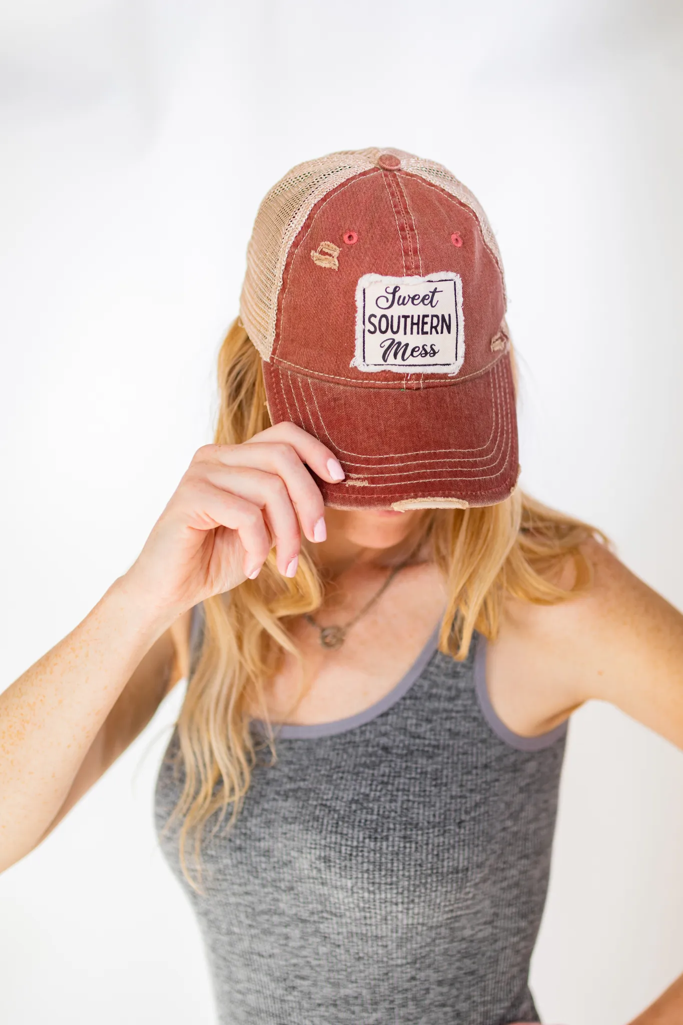 Sweet Southern Mess - Vintage Distressed Trucker Adult Hat