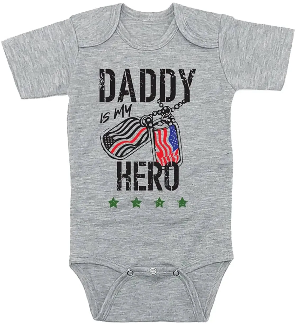 TeeNow - Daddy Is My Hero (Custom Color All Branches) - US Military Inspired Baby Infant Onesie / Bodysuit - Boy / Girl