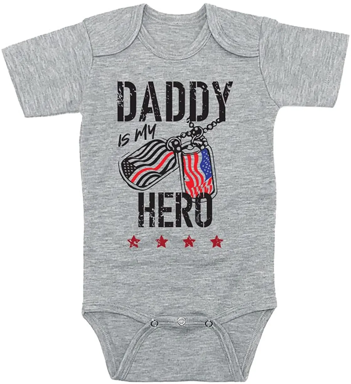TeeNow - Daddy Is My Hero (Custom Color All Branches) - US Military Inspired Baby Infant Onesie / Bodysuit - Boy / Girl