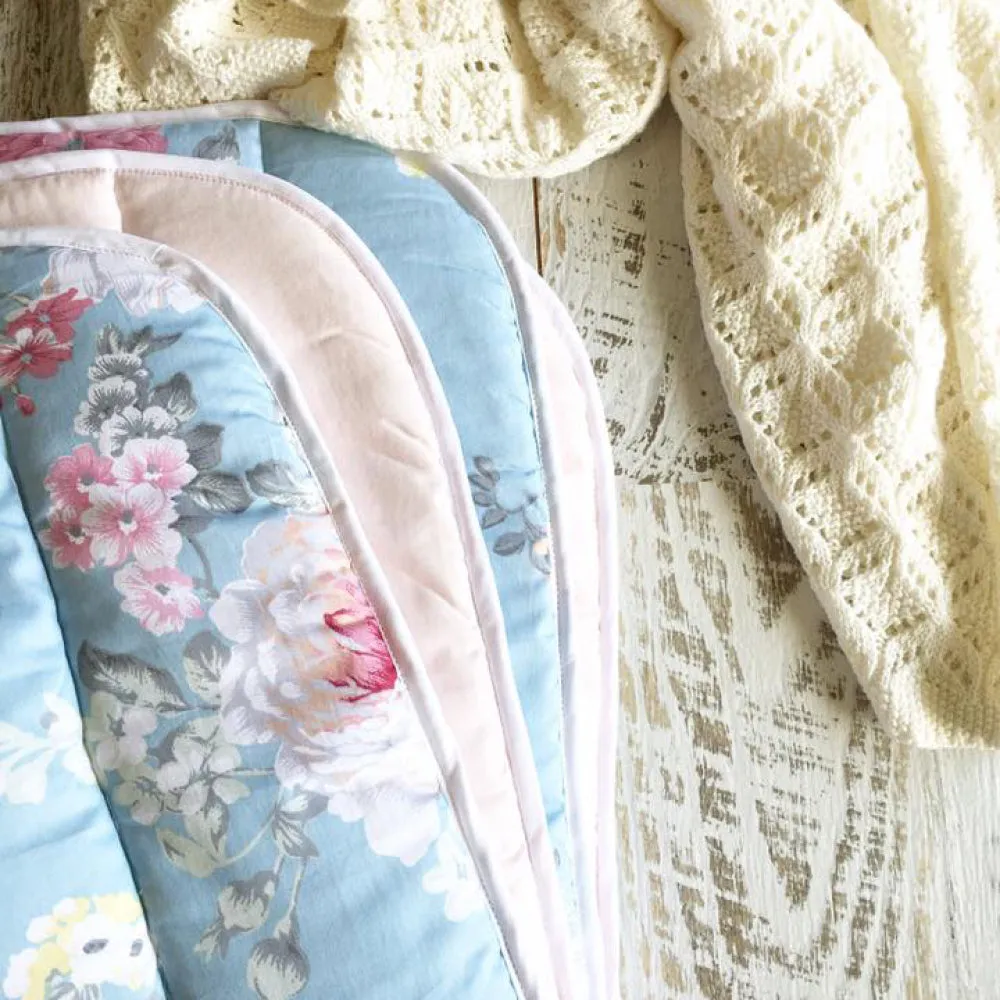 Tilly & Otto Blowsy Blue Couture Cot Quilt
