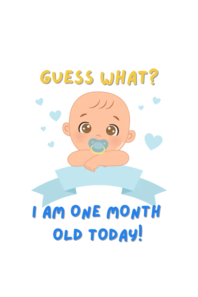 Tiny Bundle of Joy: Celebrating 1 Month of Sweetness of Your Cute Baby Boy!