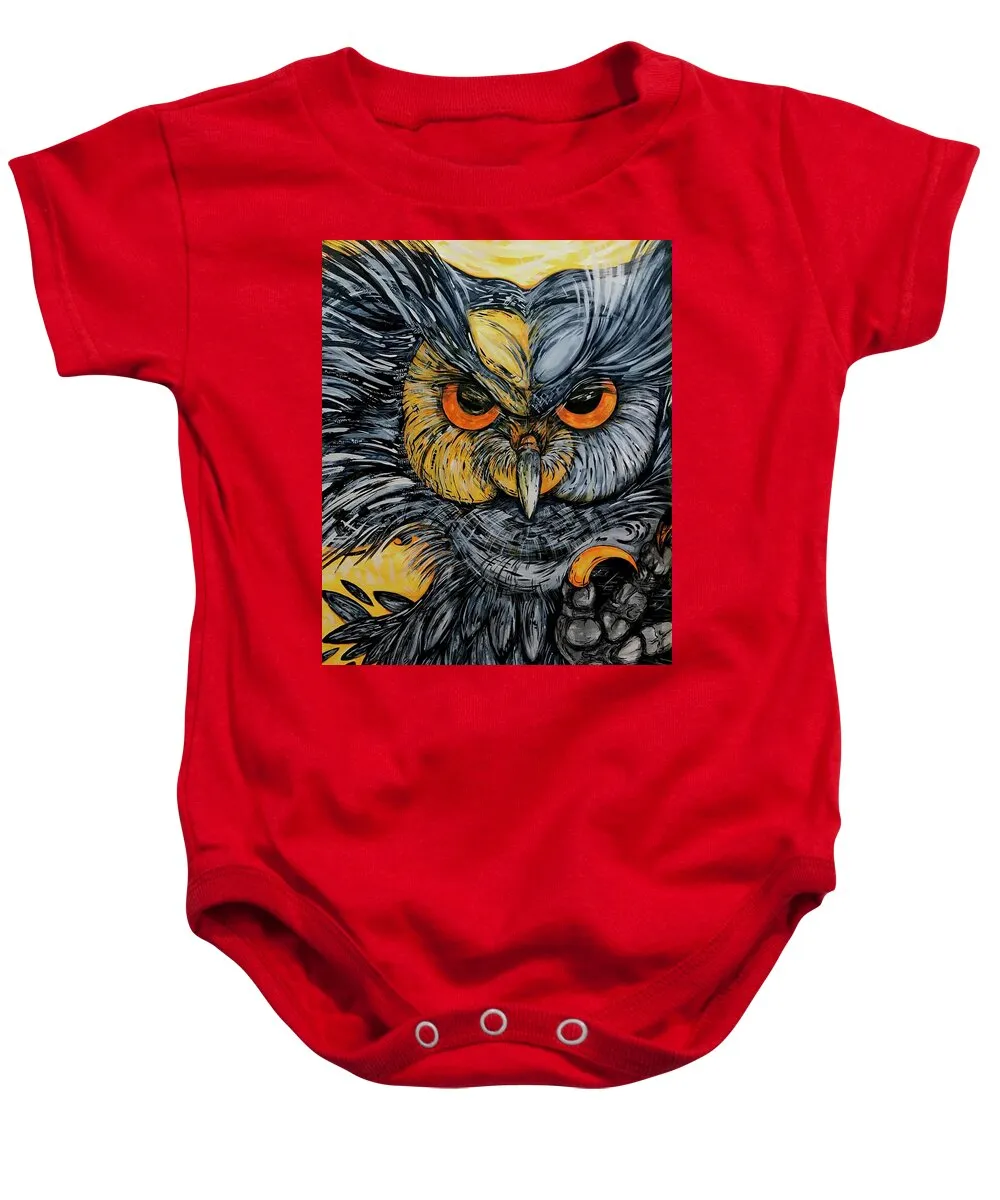 Un Great Horned Owl - Baby Onesie