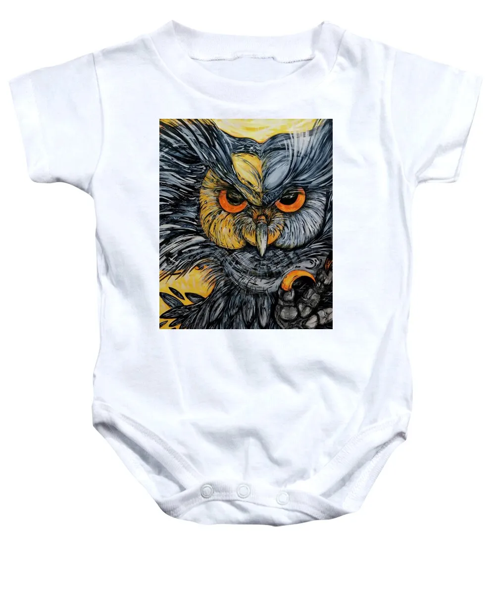 Un Great Horned Owl - Baby Onesie