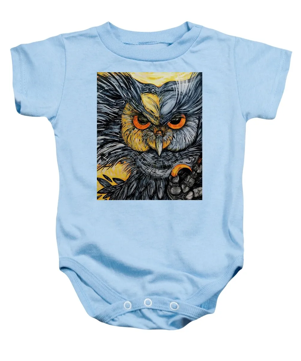 Un Great Horned Owl - Baby Onesie