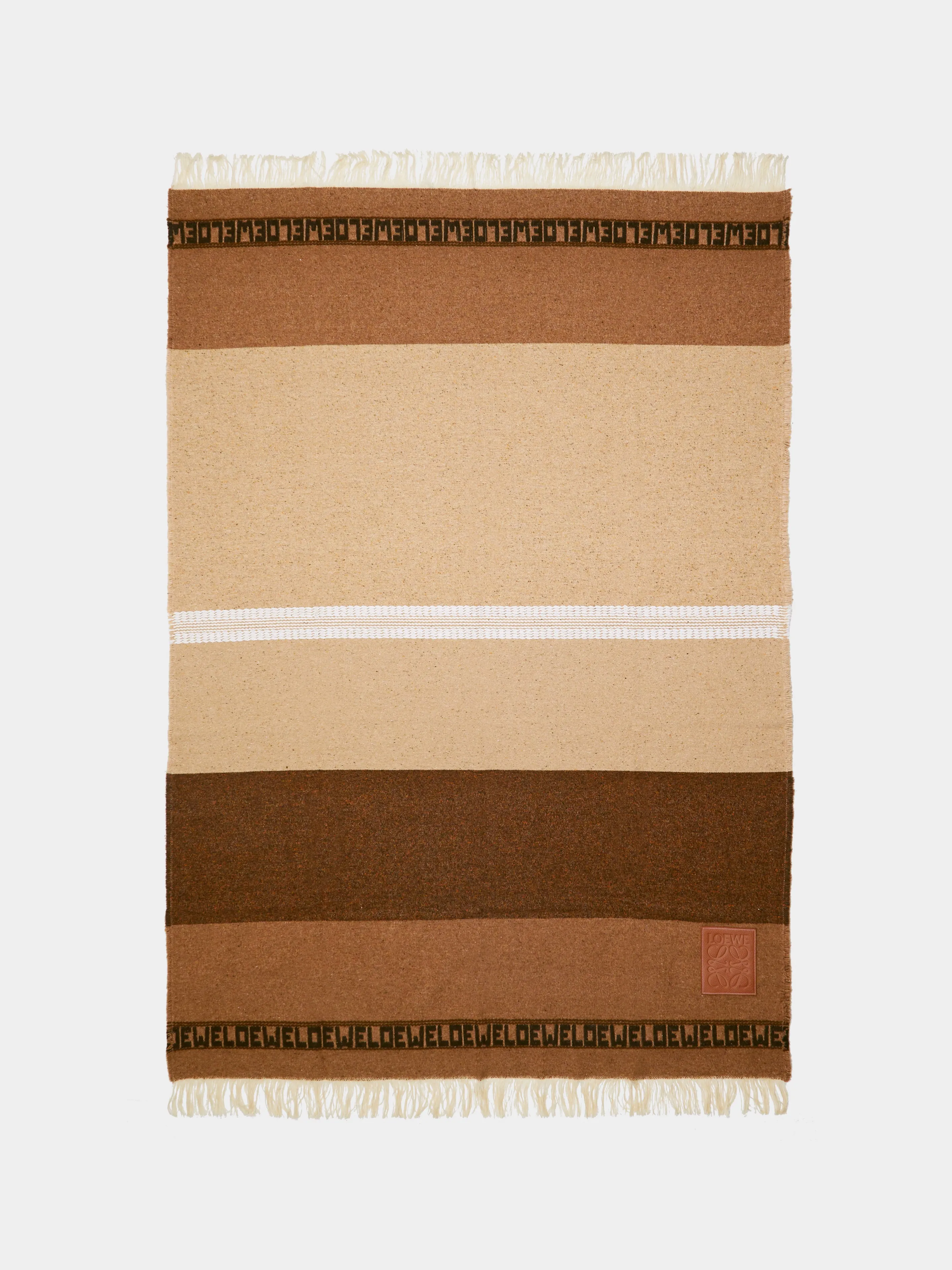 Wool and Linen Striped Blanket