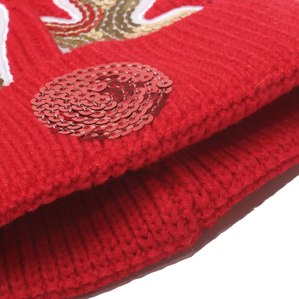 YESFASHION Children Christmas Knitted Hat Winter Hats